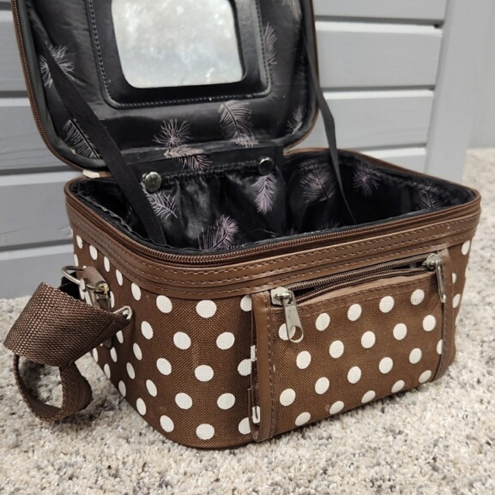 Brown Polka Dot Travel Bag